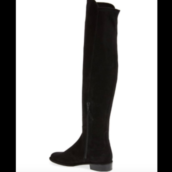 STUART WEITZMAN ALLGOOD BLACK OTK SUEDE STRETCH BOOT 9 - Picture 4 of 12